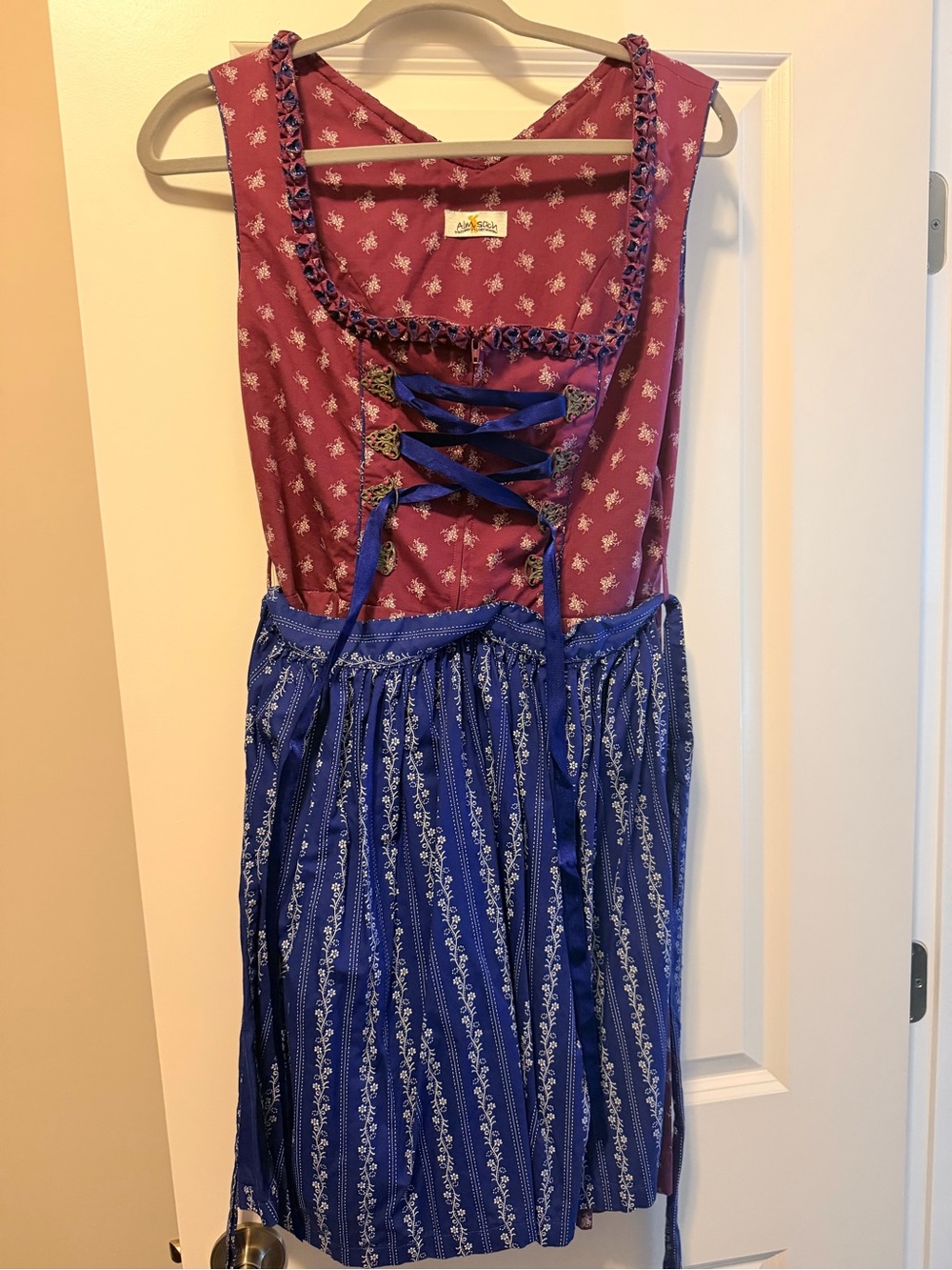 Purple and Blue Authentic German Dirndl